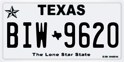 TX license plate BIW9620