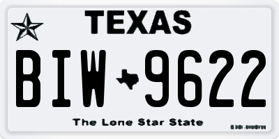 TX license plate BIW9622