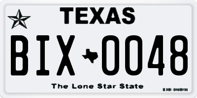 TX license plate BIX0048