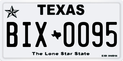 TX license plate BIX0095