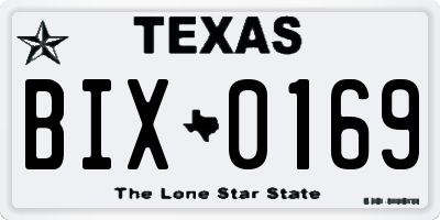 TX license plate BIX0169
