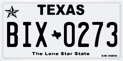 TX license plate BIX0273