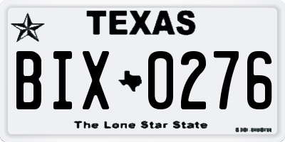 TX license plate BIX0276