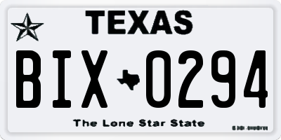 TX license plate BIX0294