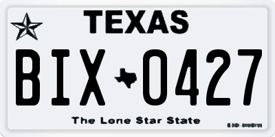TX license plate BIX0427