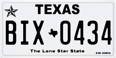 TX license plate BIX0434