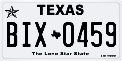TX license plate BIX0459