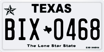 TX license plate BIX0468
