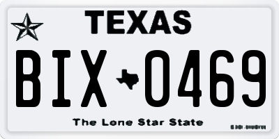 TX license plate BIX0469