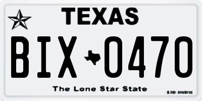 TX license plate BIX0470