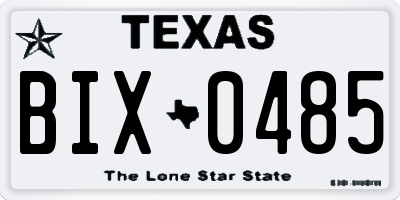 TX license plate BIX0485