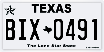 TX license plate BIX0491