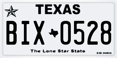 TX license plate BIX0528