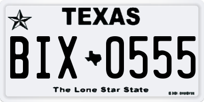 TX license plate BIX0555