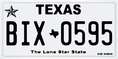 TX license plate BIX0595
