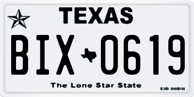 TX license plate BIX0619