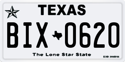 TX license plate BIX0620
