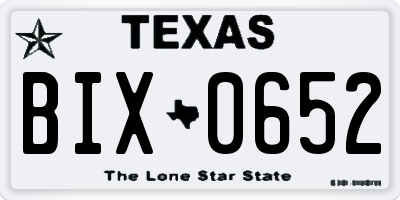 TX license plate BIX0652