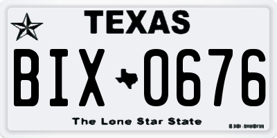 TX license plate BIX0676