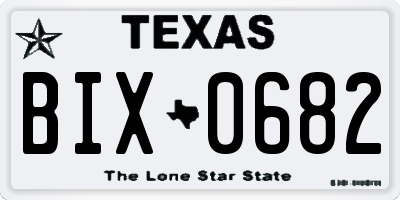 TX license plate BIX0682