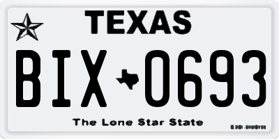 TX license plate BIX0693