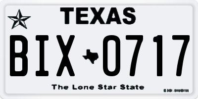TX license plate BIX0717