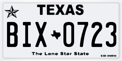 TX license plate BIX0723
