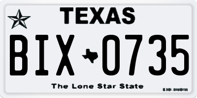 TX license plate BIX0735