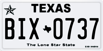 TX license plate BIX0737