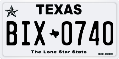 TX license plate BIX0740