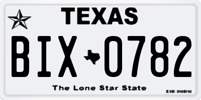 TX license plate BIX0782