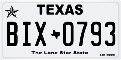 TX license plate BIX0793