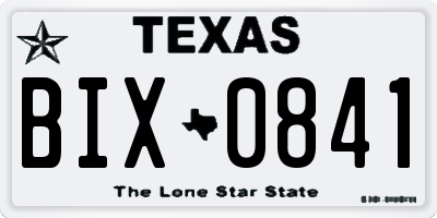 TX license plate BIX0841