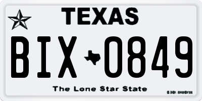 TX license plate BIX0849