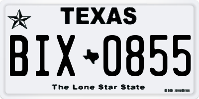 TX license plate BIX0855