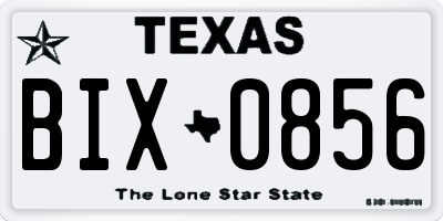 TX license plate BIX0856