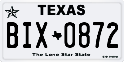 TX license plate BIX0872