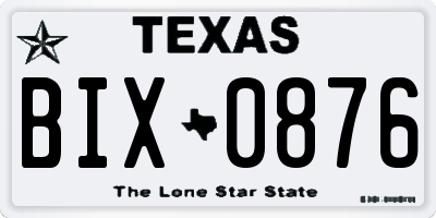 TX license plate BIX0876