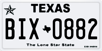 TX license plate BIX0882