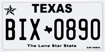 TX license plate BIX0890