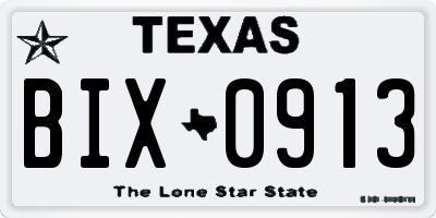 TX license plate BIX0913