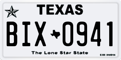 TX license plate BIX0941