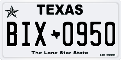 TX license plate BIX0950