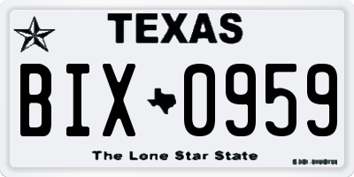 TX license plate BIX0959