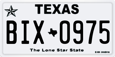 TX license plate BIX0975
