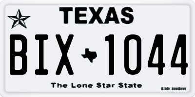TX license plate BIX1044
