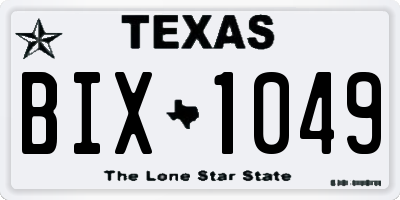 TX license plate BIX1049