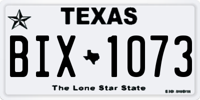 TX license plate BIX1073