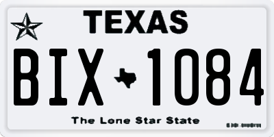 TX license plate BIX1084