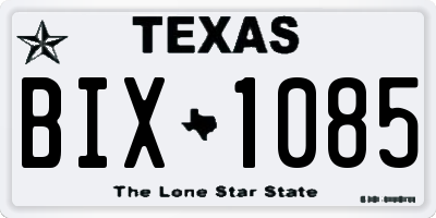 TX license plate BIX1085